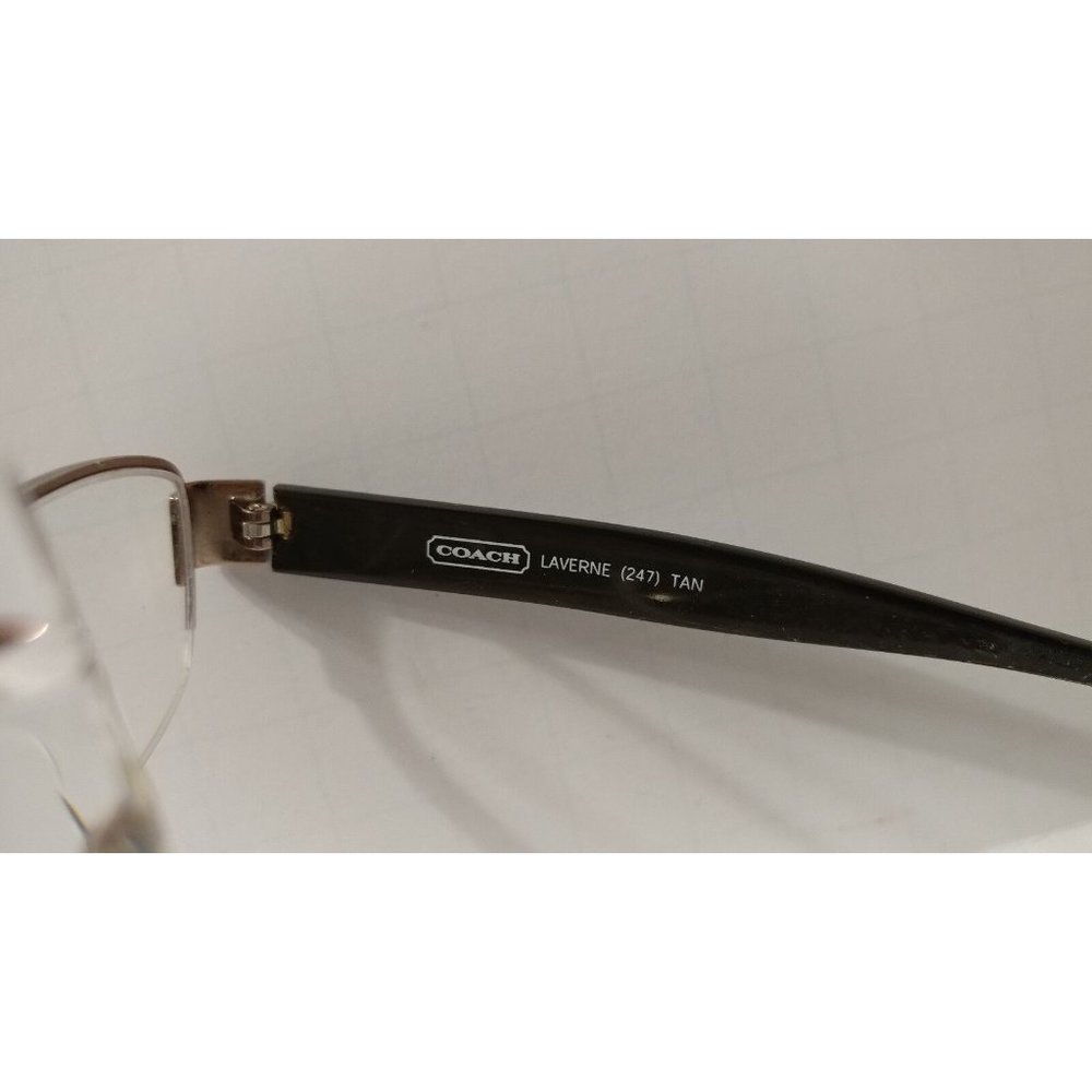 Authentic Coach Laverne 247 Tan 48*18*135* EYEGLASSES/SUNGLASSES Oval FRAMES - Picture 6 of 6